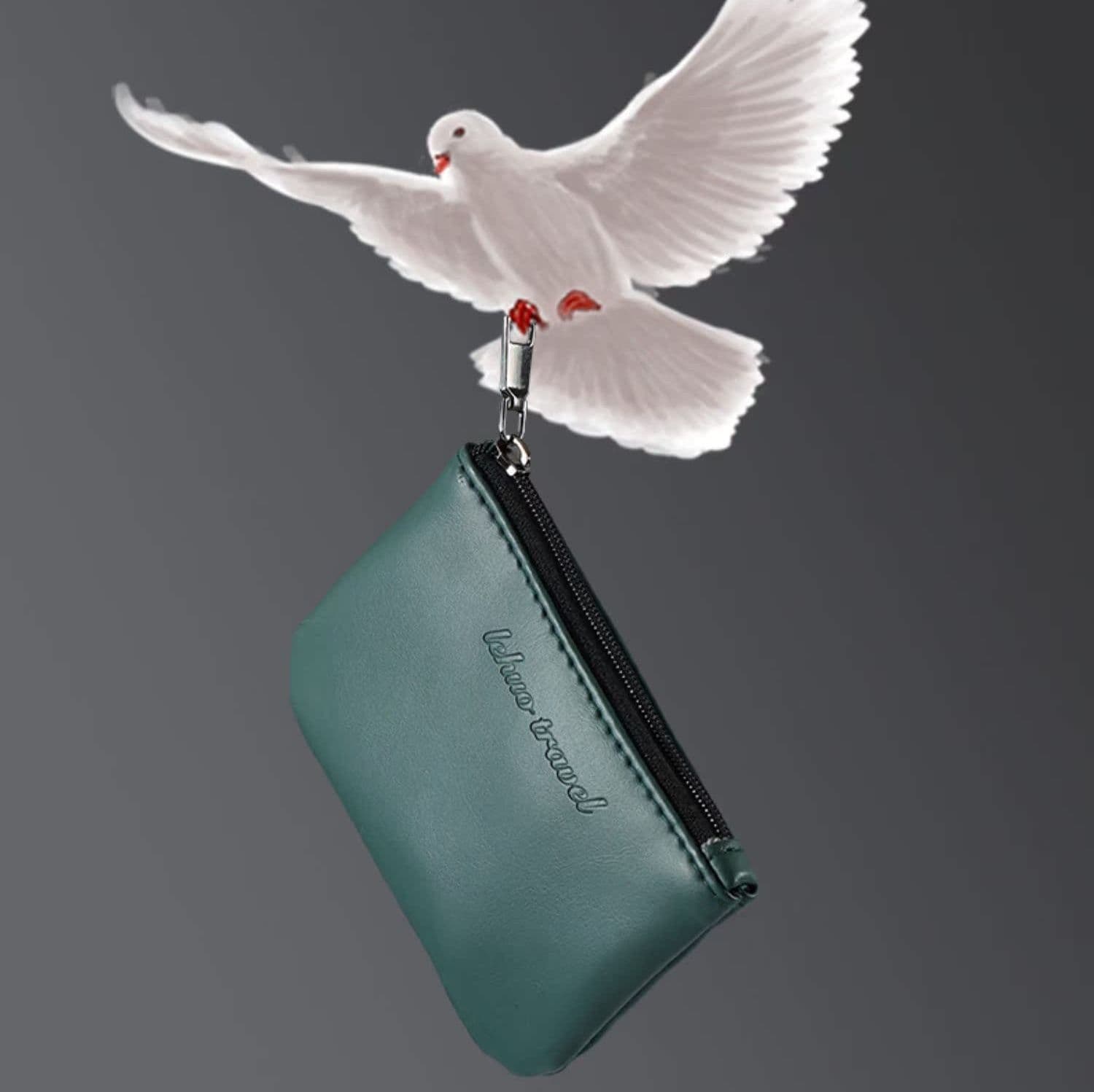 コンパクト 財布 超軽量本革ジップ式ミニ財布