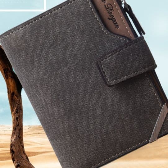 コンパクト 財布 多機能仕切り付き二つ折り短財布