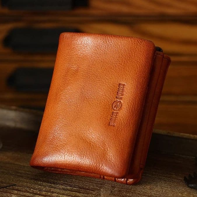 コンパクト 財布 上質本革使用手のひらサイズ三つ折り財布