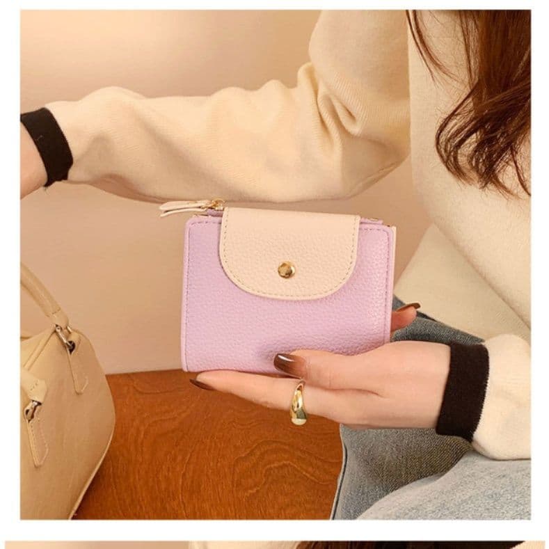 コンパクト 財布 レディース 二つ折り財布 軽量 小銭入れ付き 大容量