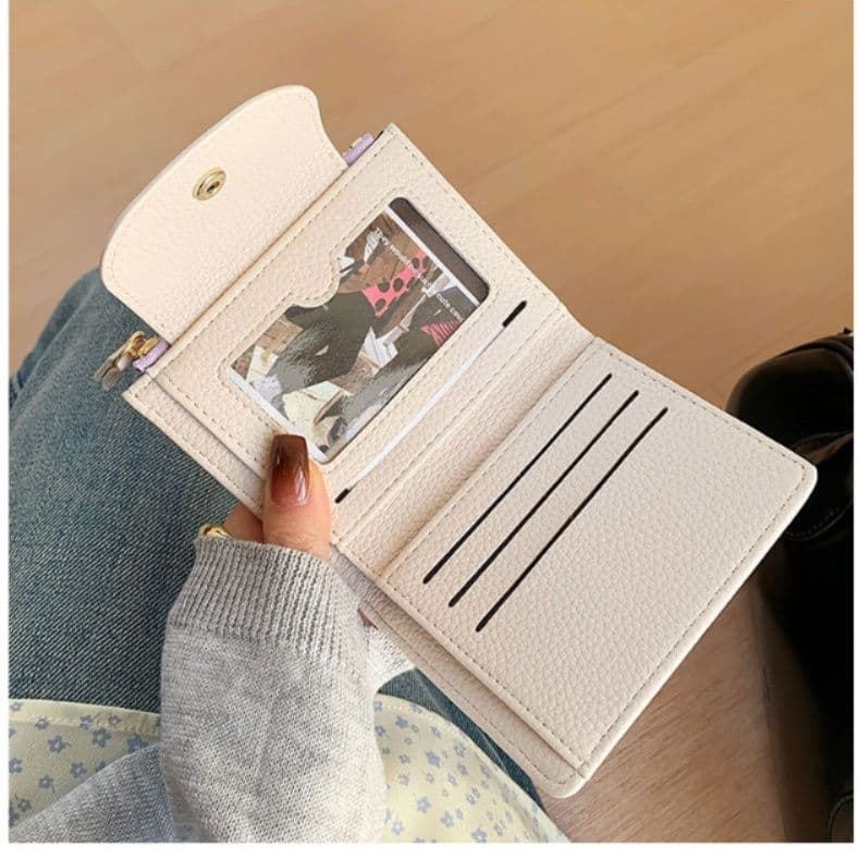 コンパクト 財布 レディース 二つ折り財布 軽量 小銭入れ付き 大容量