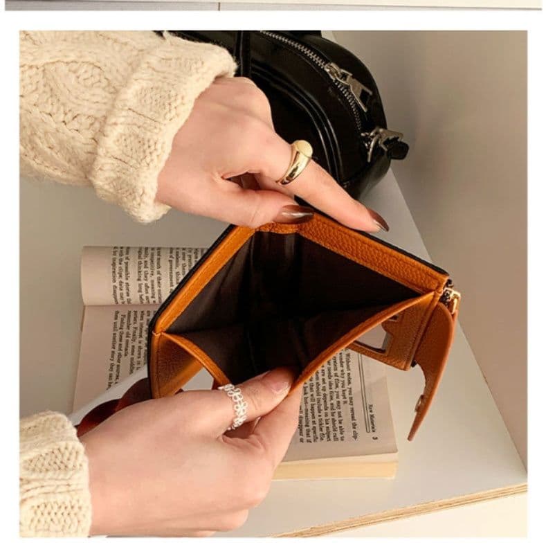 コンパクト 財布 レディース 二つ折り財布 軽量 小銭入れ付き 大容量