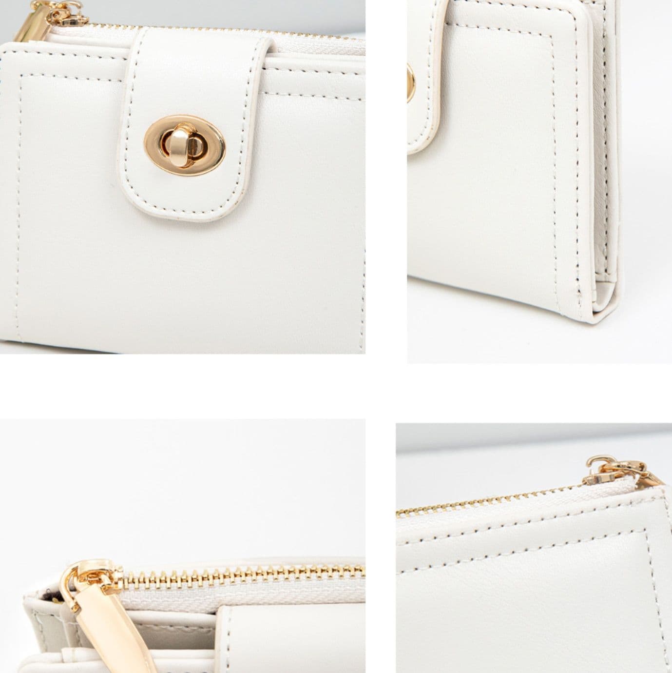 コンパクト 財布 レディース二つ折り財布 多機能カード収納 高級感小銭入れ