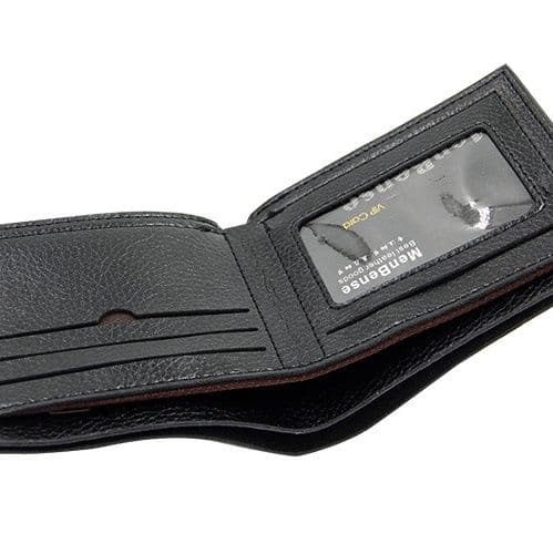 コンパクト 財布 本革シボ加工二つ折り財布