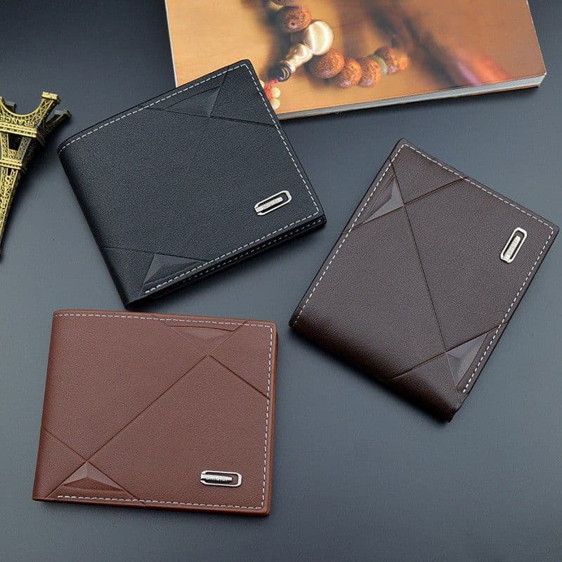 コンパクト 財布 幾何学模様 メンズ 二 つ折り 財布