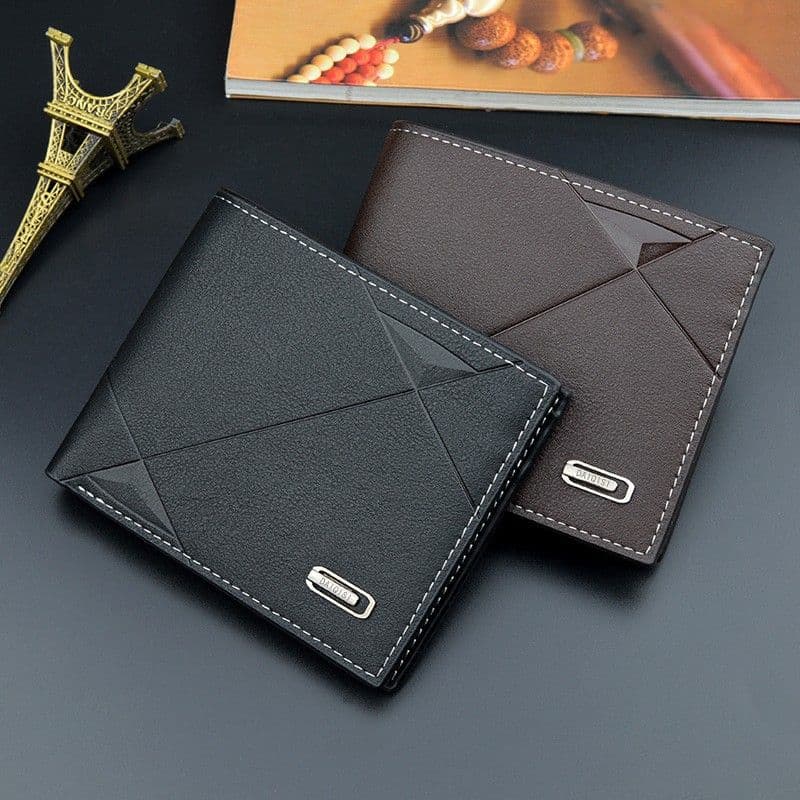 コンパクト 財布 幾何学模様 メンズ 二 つ折り 財布