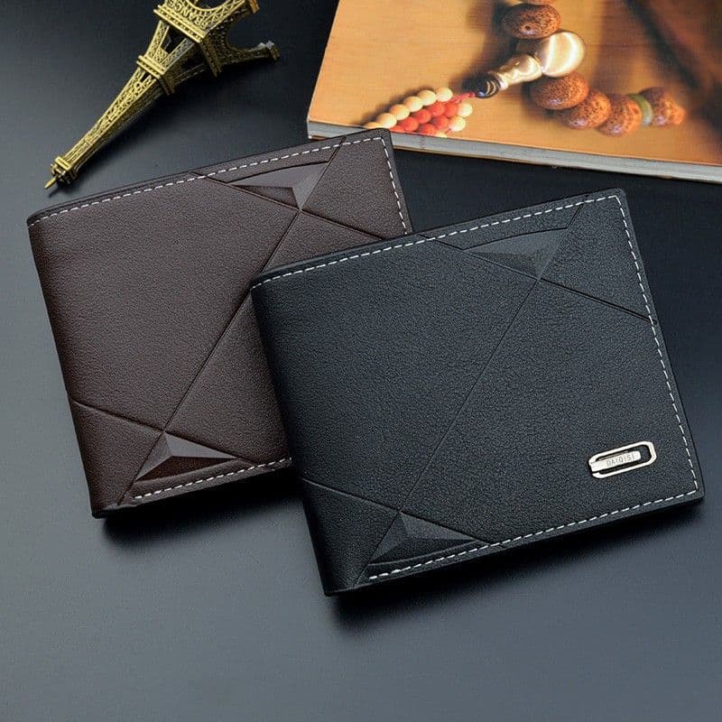 コンパクト 財布 幾何学模様 メンズ 二 つ折り 財布