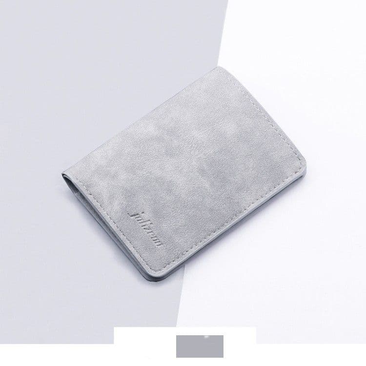 コンパクト 財布 薄型二つ折り本革財布 カード収納付き