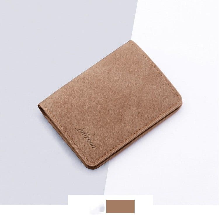 コンパクト 財布 薄型二つ折り本革財布 カード収納付き