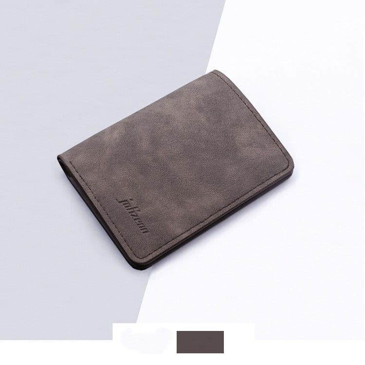 コンパクト 財布 薄型二つ折り本革財布 カード収納付き