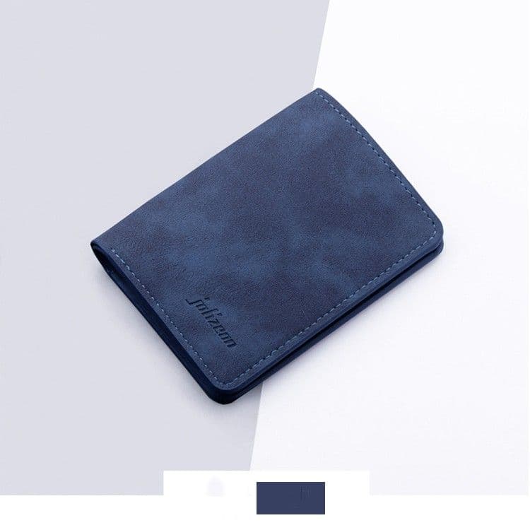 コンパクト 財布 薄型二つ折り本革財布 カード収納付き