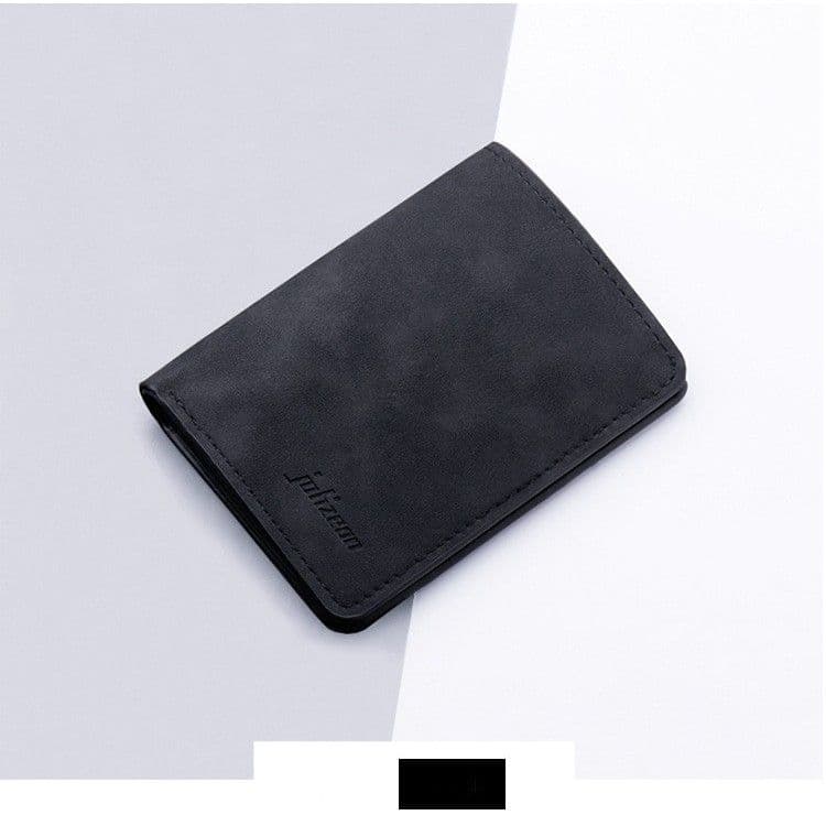 コンパクト 財布 薄型二つ折り本革財布 カード収納付き