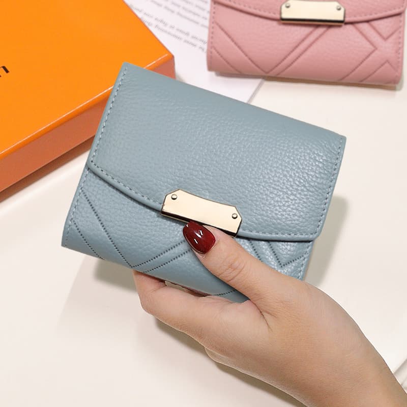 コンパクト 財布 上品な幾何学模様がま口財布