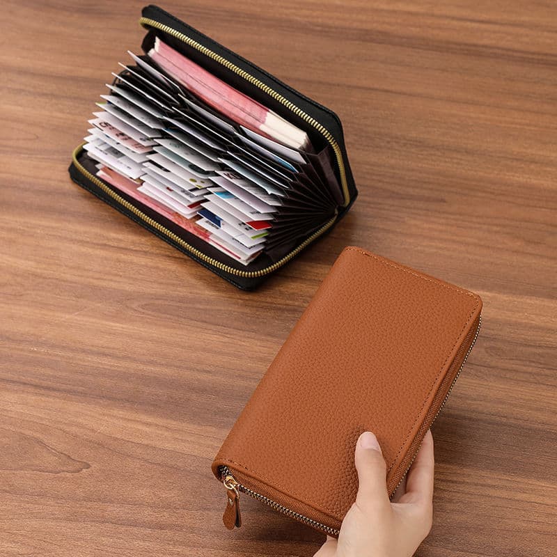 コンパクト 財布 本革ラウンド型カード収納コンパクト財布