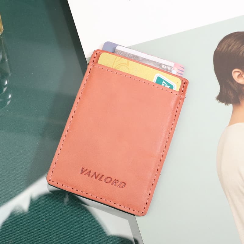 コンパクト 財布 薄型本革ミニマル財布 スマートカードホルダー