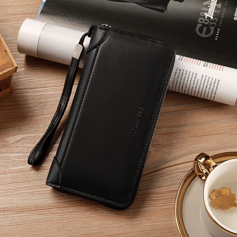 コンパクト 財布 上質な牛革使用 大人の薄型ラウンド財布