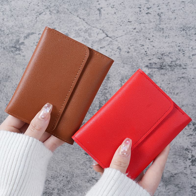 コンパクト 財布 シンプル三つ折りミニ財布