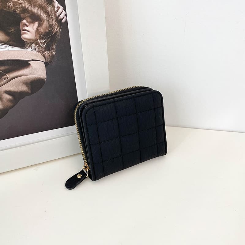 コンパクト 財布 キルティング ステッチ ミニ財布