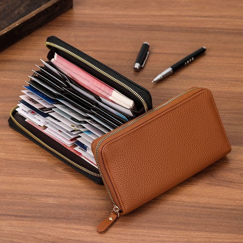 コンパクト 財布 本革ラウンド型カード収納コンパクト財布