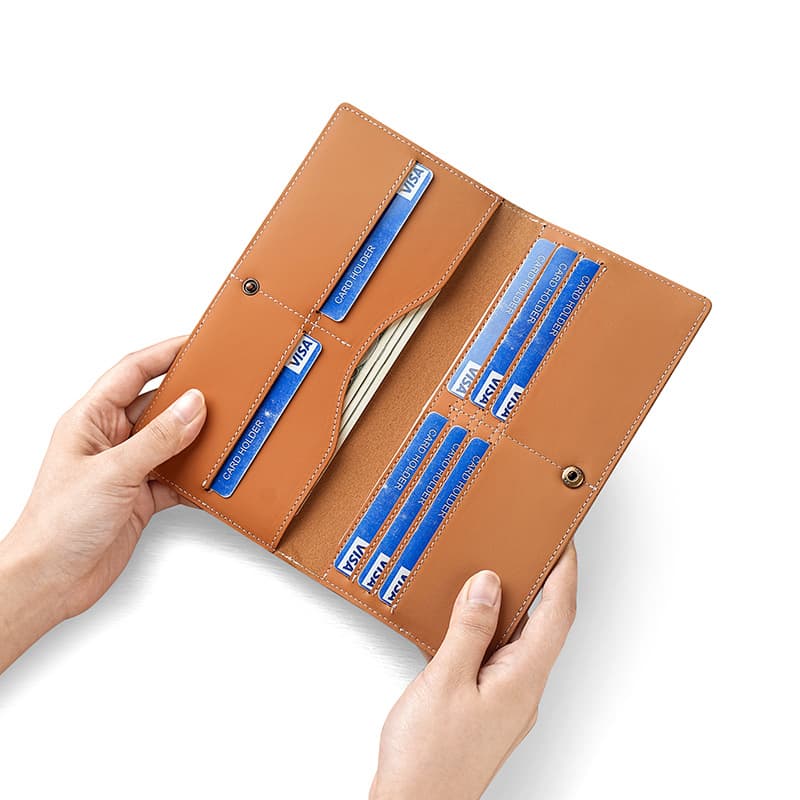 コンパクト 財布 手縫い本革マルチウォレット財布