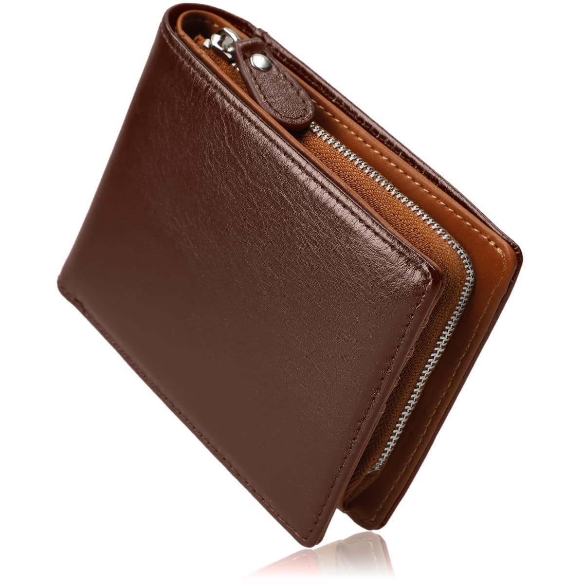 コンパクト 財布 本革仕立て 二つ折り財布 スマートデザイン