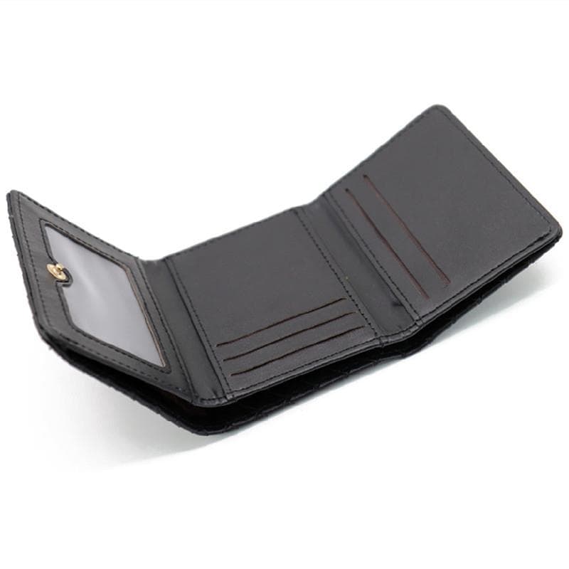 コンパクト財布 職人技が光る編み込み三つ折り財布