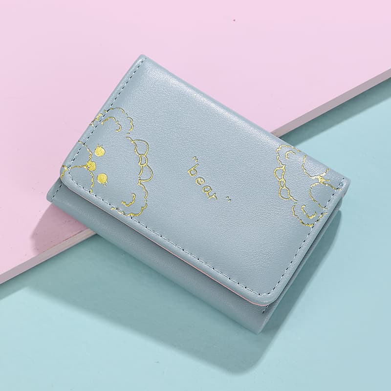 コンパクト 財布 優美な雲模様のミニマル財布