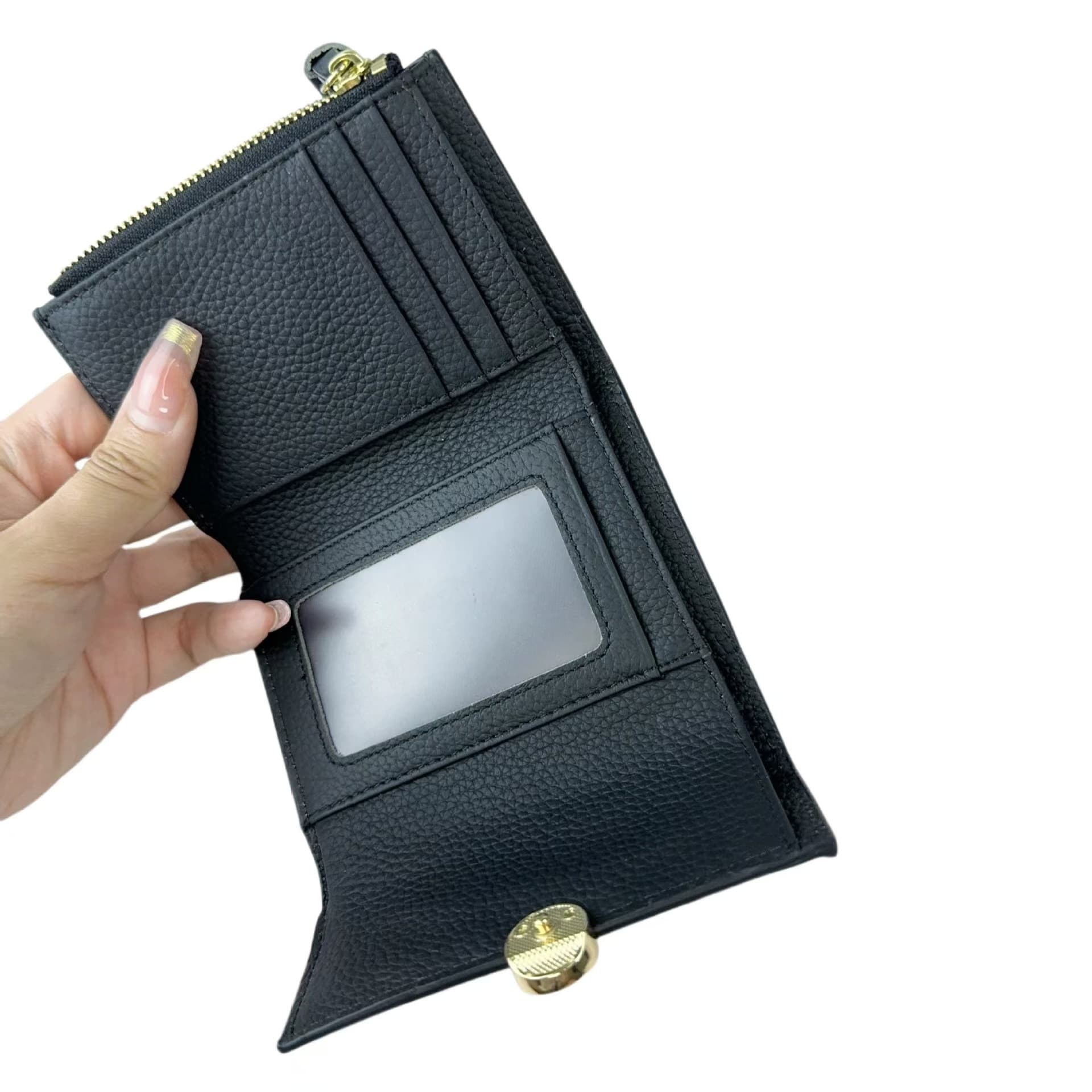 コンパクト 財布 上品な型押し三つ折りミニ財布