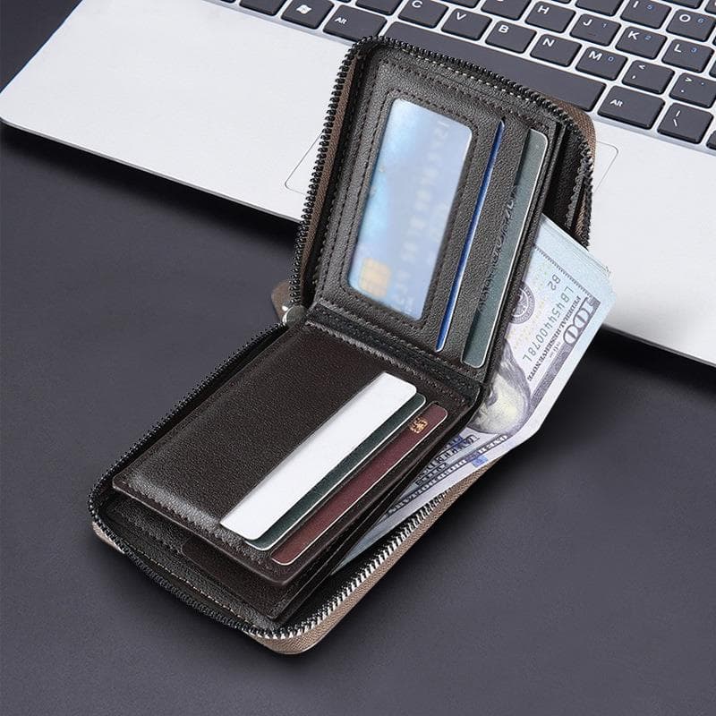 コンパクト 財布 上質牛革ミニマル二つ折り財布