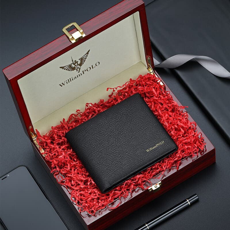 コンパクト 財布 上質な紳士用二つ折り財布