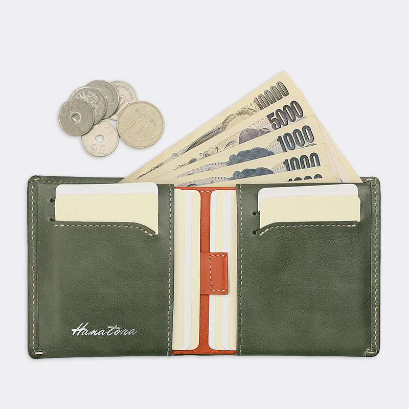 コンパクト 財布 職人技光る薄型二つ折り財布