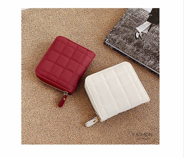 コンパクト 財布 キルティング ステッチ ミニ財布