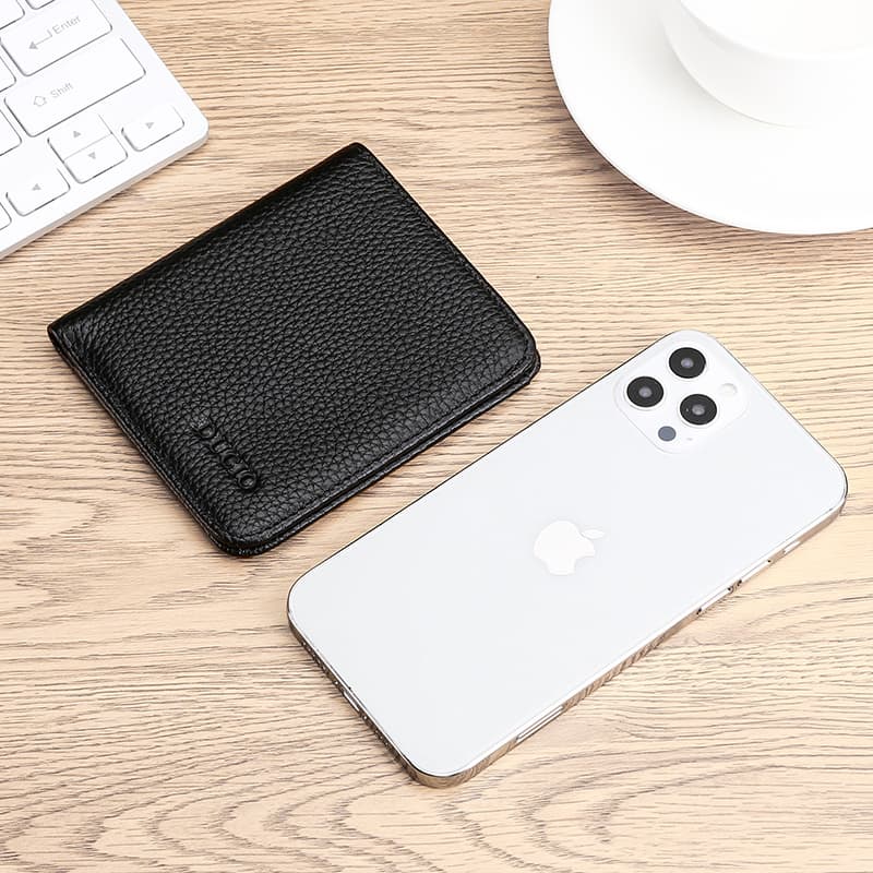 コンパクト 財布 薄型軽量な本革二つ折り財布