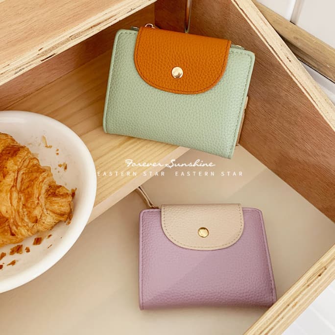 コンパクト 財布 レディース 二つ折り財布 軽量 小銭入れ付き 大容量