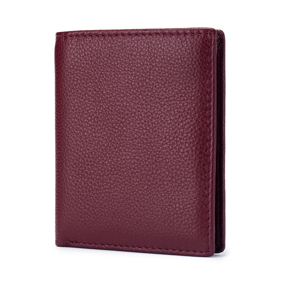 コンパクト 財布 上質レザー 薄型 二つ折り財布 小銭入れ付き