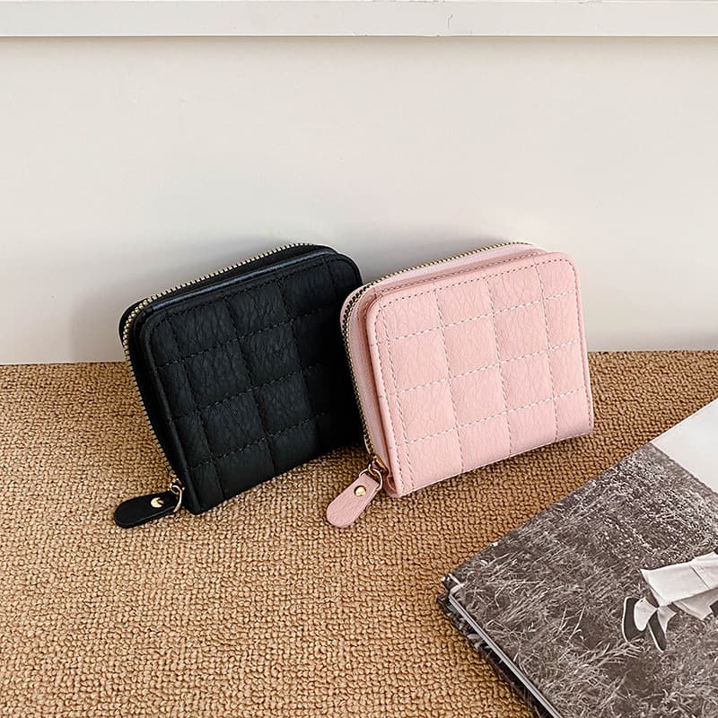 コンパクト 財布 キルティング ステッチ ミニ財布