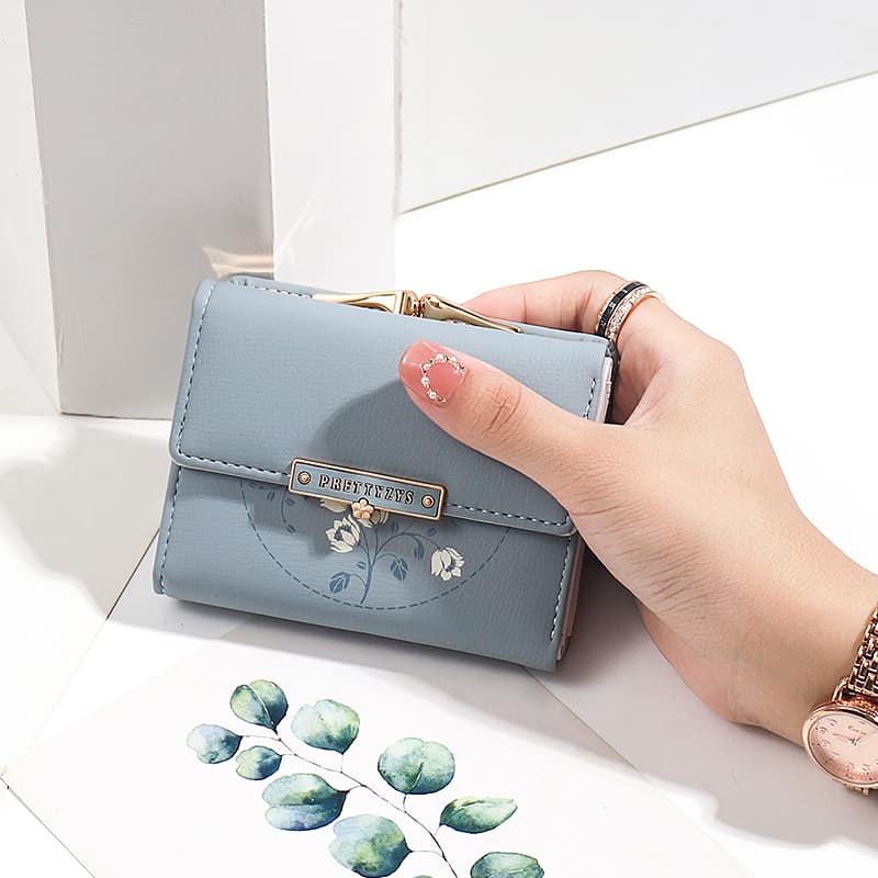 コンパクト 財布 花柄アンティーク調 コンパクト財布