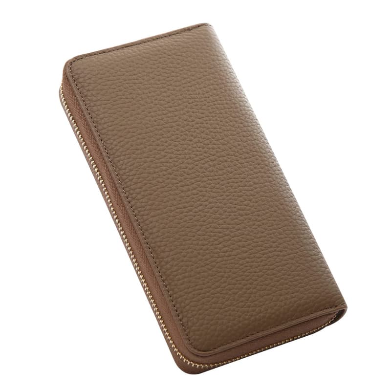 コンパクト 財布 上質レザー蛇腹式収納長財布