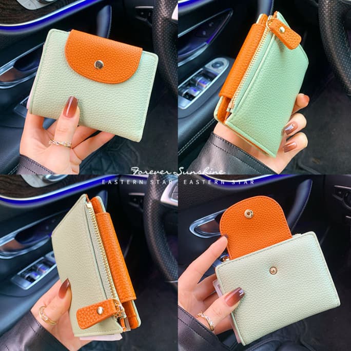 コンパクト 財布 レディース 二つ折り財布 軽量 小銭入れ付き 大容量