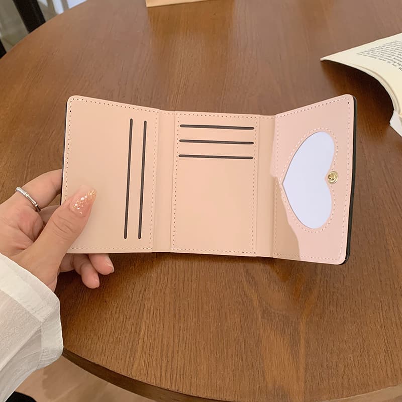 コンパクト 財布 リボンモチーフ 三つ折り コンパクト財布