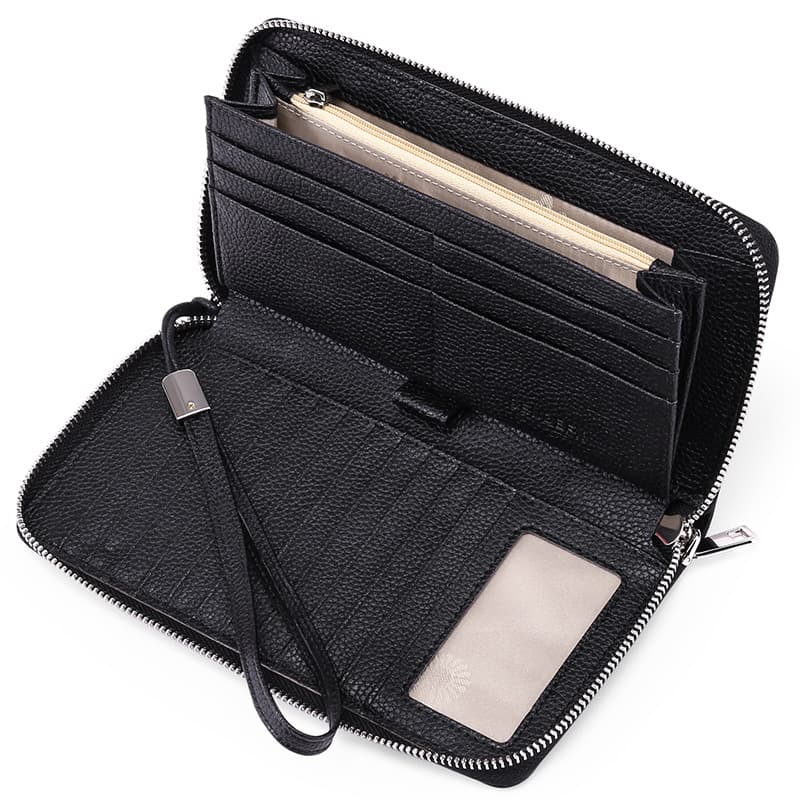 コンパクト 財布 シンプル大容量ジップアラウンド長財布