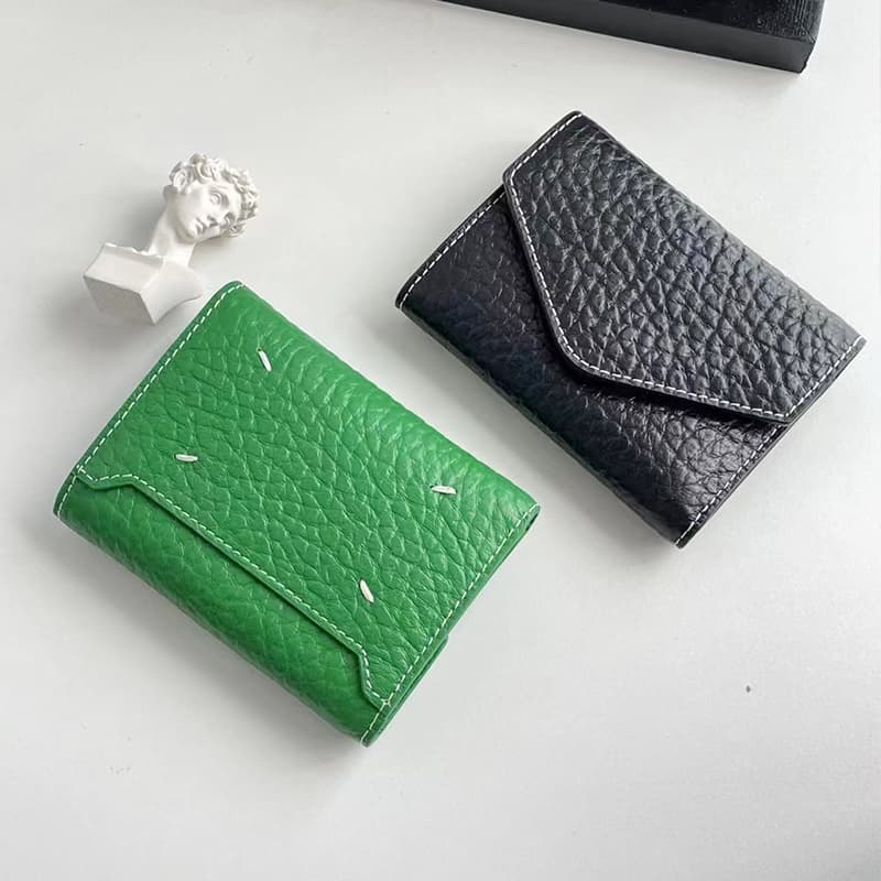 コンパクト財布 上質本革使用 三つ折りミニ財布