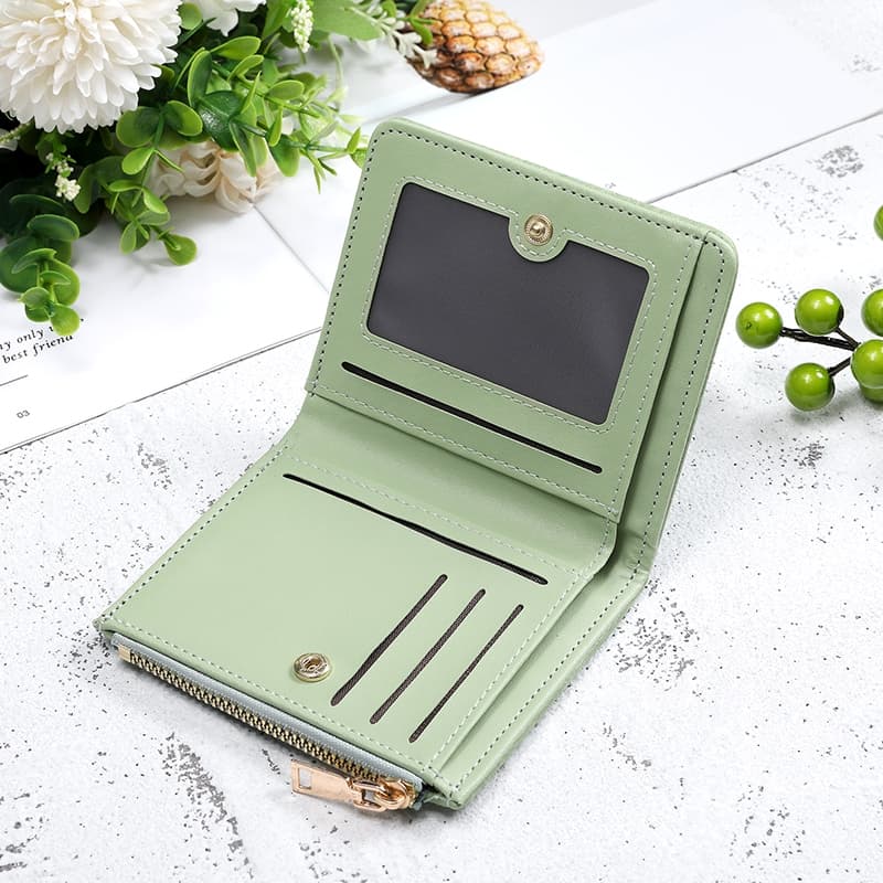 コンパクト 財布 シンプル機能性二つ折りミニ財布