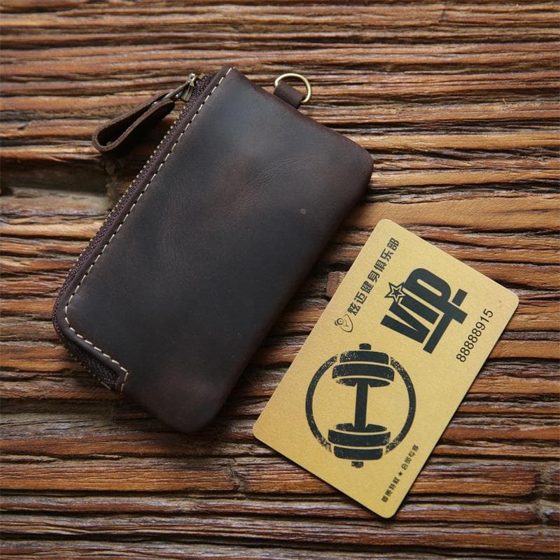 コンパクト 財布 本革ファスナー式薄型財布