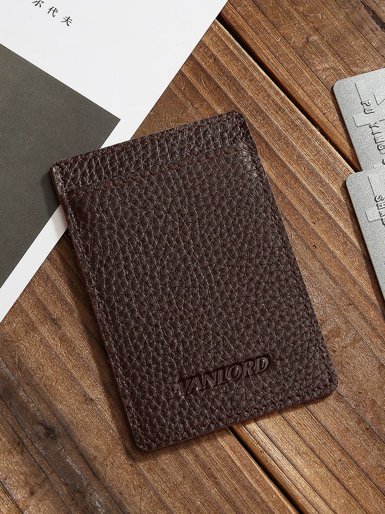コンパクト 財布 薄型本革ミニマル財布 スマートカードホルダー