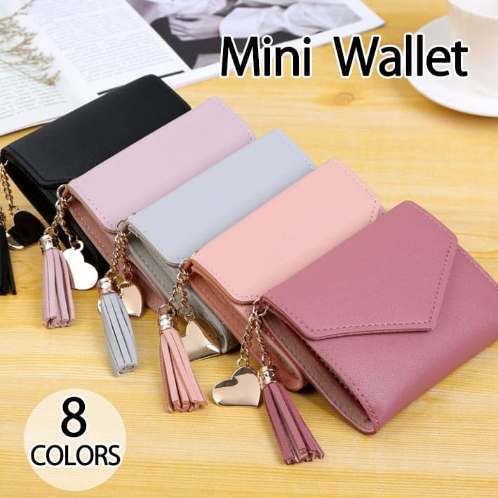 コンパクト 財布 女性用二つ折り財布コンパクト小銭入れ付き軽量短財布