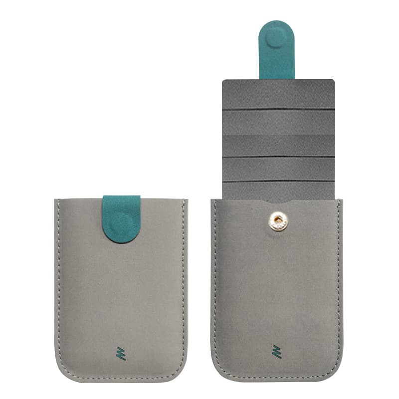 コンパクト 財布 薄型カード収納 スナップ留め 極小財布