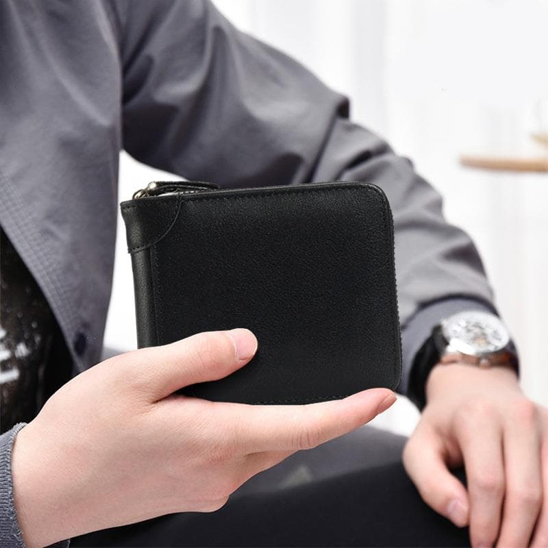 コンパクト 財布 上質牛革ミニマル二つ折り財布