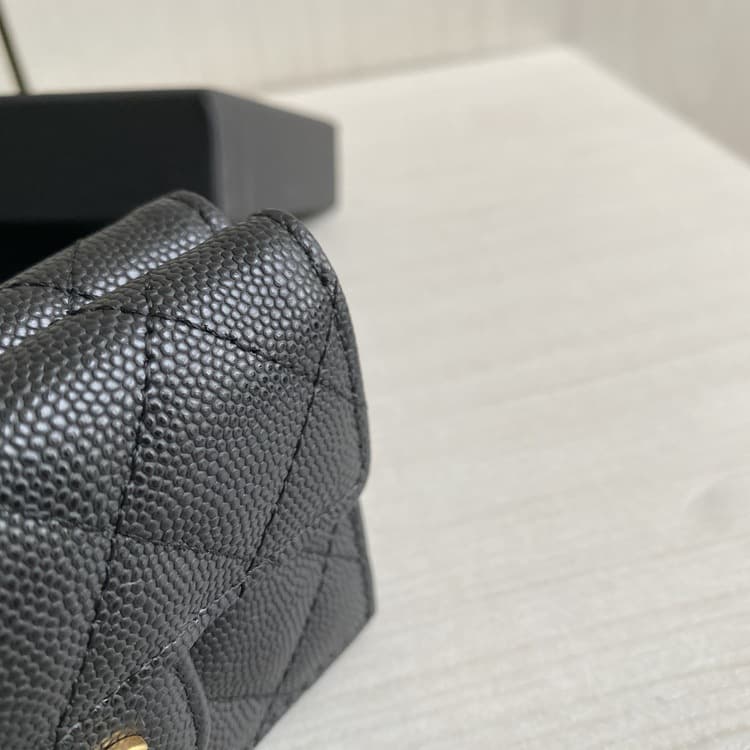 コンパクト 財布 三つ折り 高級キルティング三つ折り財布