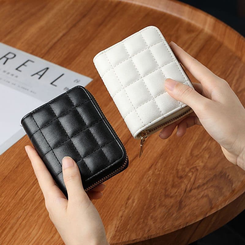 コンパクト 財布 格子模様 コンパクト カードケース 小銭入れ